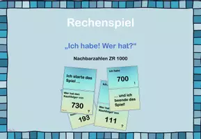 Vorschau - Spiele - Mini-Materialpaket "Ich habe wer hat?" (Nachbareiner, Nachbarzehner, Nachbarhunderter) - Deckblatt
