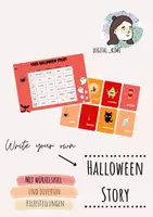 Vorschau - Aufgabenkarten - Textproduktion: Write your own Halloween Story - Deckblatt