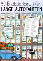 Vorschau - Arbeitsblätter - Auto / Autofahrten - 50 Entdeckerkarten / Ausflüge / Klassenfahrt Klassenreise - Deckblatt