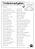 Vorschau - Arbeitsblätter - Auto / Autofahrten - 50 Entdeckerkarten / Ausflüge / Klassenfahrt Klassenreise - Seite 1