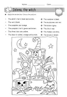 Vorschau - Arbeitsblätter - Halloween | Read and colour | Englisch | Zelena, the witch - Seite 2