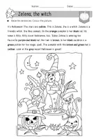 Vorschau - Arbeitsblätter - Halloween | Read and colour | Englisch | Zelena, the witch - Seite 3