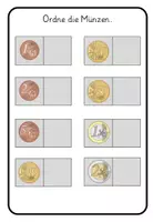 Vorschau - Fördermaterial/Inklusion - Klettmappe Euro Geld - Paare finden mit Euro und Cent - TEACCH - Seite 3