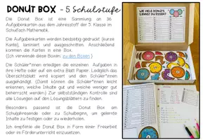 Vorschau - Fördermaterial/Inklusion - MATHEMATIK - DONUT BOX (5. Schulstufe) 36 Aufgabenkärtchen zum Jahresstoff - Seite 2