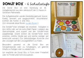 Vorschau - Fördermaterial/Inklusion - MATHEMATIK - DONUT BOX (6. Schulstufe) 36 Aufgabenkarten zum Jahresstoff - Seite 2