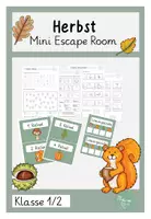 Vorschau - Arbeitsblätter - Mini Escape Room Herbst 1. Klasse - Deckblatt