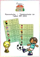 Vorschau - Anderer Materialtyp - Klammerkarten - Teilnehmerländer der Fußball WM 2022 - Deckblatt