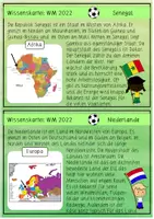 Vorschau - Arbeitsblätter - Wissenskartei WM-Teilnehmerländer 2022 inkl. Heftchen / Fußball WM/ Die Welt/ Kontinente - Seite 2
