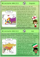 Vorschau - Arbeitsblätter - Wissenskartei WM-Teilnehmerländer 2022 inkl. Heftchen / Fußball WM/ Die Welt/ Kontinente - Seite 3