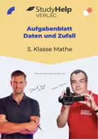 Vorschau - Arbeitsblätter - Aufgabenblatt Mathe 5. Klasse: Daten und Zufall mit Lehrer Schmidt und Daniel Jung - Deckblatt