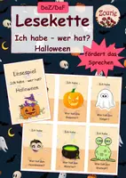 Vorschau - Spiele - DaZ/DaF - Lesekette: Ich habe - wer hat? Halloween - Deckblatt