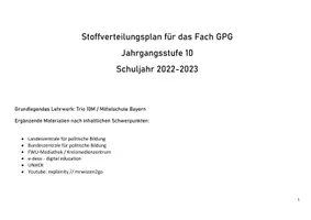 Vorschau - Lehrpläne/Lehrermaterial - Materialpaket Jahrespläne / Stoffverteilungspläne | M10 | Mittelschule Bayern - Seite 2