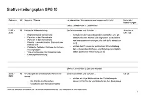 Vorschau - Lehrpläne/Lehrermaterial - Materialpaket Jahrespläne / Stoffverteilungspläne | M10 | Mittelschule Bayern - Seite 1