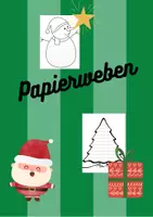Vorschau - Mal- und Bastelvorlagen - Papierweben zum Thema Weihnachten - Deckblatt