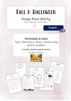 Vorschau - Arbeitsblätter - The Haunted House - Fall Escape Room - Deckblatt