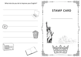 Vorschau - Aufgabenkarten - Stamp Card - Stempelkarte für Vokabel-, Schreib- oder Lesetraining - Seite 3