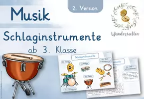 Vorschau - Poster - - Lernplakat zu den Schlaginstrumenten - - Deckblatt