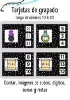 Vista previa - Unidades / Secuencias / Situaciones de Aprendizaje - Tarjetas de grapado: bruja (contar, sumar y restar hasta 20) - Portada