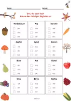Vorschau - Arbeitsblätter - DaZ MATERIAL zum HERBST - Karten und Aufgaben - Seite 2