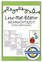 Vorschau - Arbeitsblätter - Lese-Mal-Blätter WEIHNACHTSZEIT - Deckblatt