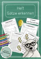 Vorschau - Arbeitsblätter - Sätze erkennen - Arbeitsheft vom Wort zum Satz - Deckblatt