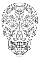 Vorschau - Mal- und Bastelvorlagen - Sugar Skulls (Totenköpfe) - Malvorlagen - Seite 3