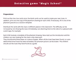 Vorschau - Arbeitsblätter - Detective game Magic School - Seite 1