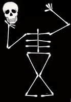 Vorschau - Mal- und Bastelvorlagen - Kunst für Halloween: Lustige Skelette (Wattestäbchen) - Seite 2