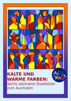 Vorschau - Arbeitsblätter - Kalte und warme Farben: 6 Stadtbilder zum Ausmalen - Deckblatt