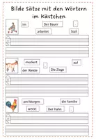 Vorschau - Arbeitsblätter - Erste Sätze schreiben-wachsendes Bundle #silvesterknaller23 - Seite 2