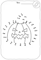 Vorschau - Arbeitsblätter - Punktebilder Halloween - Zahlen verbinden - Seite 3