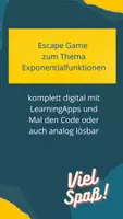 Vorschau - Arbeitsblätter - Escape Game Exponentialfunktionen - Deckblatt