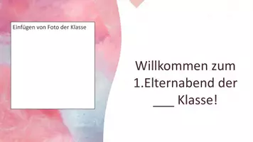 Vorschau - Präsentationen/Tafelbilder - Elternabend Vorlage Grundschule 1.-6. Klasse - Seite 1