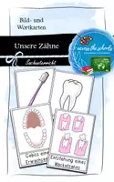 Vorschau - Bildkarten - Unsere Zähne: Bild- und Wortkarten - Deckblatt