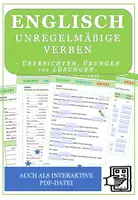 Vorschau - Arbeitsblätter - Englisch: unregelmäßige Verben - auch interaktiv - Deckblatt