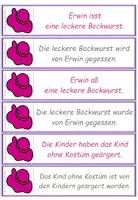 Vista previa - Hojas de trabajo - Karneval: Aktiv und Passiv - Übungskarten - página 3