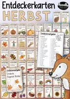 Vorschau - Arbeitsblätter - 50 Entdeckerkarten - Herbst / Herbstzeit Ausflüge - Deckblatt