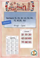 Vorschau - Spiele - ENGLISCH Bingo Zehnerzahlen 10 - 100 - Deckblatt