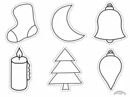 Aperçu - Matériel pour travaux manuels / dessin - Poinçonnage „ NOËL“ ou pour une guirlande , remorque de noël (ou decouper; colorier) - Page 2