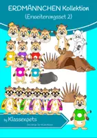 Vorschau - selbst erstellte Cliparts/Grafiken - Erdmännchen Clipart Erweiterungsset 2 - Deckblatt