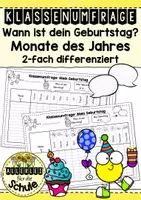 Vorschau - Arbeitsblätter - Klassenumfrage - Geburtstage/Monate (DaZ/DaF) - Deckblatt