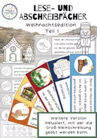 Vorschau - Fördermaterial/Inklusion - Lese und Abschreibfächer Weihnachtsedition Teil 1 - Deckblatt