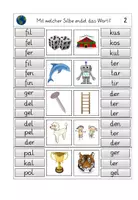 Vorschau - Spiele - Klammerkarten "Silben lesen 3" (Endsilben) - Seite 3