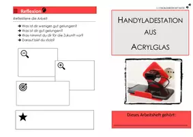 Vorschau - Arbeitsblätter - Arbeitsheft Handyladestation aus Acrylglas - Deckblatt