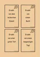 Vorschau - Aufgabenkarten - 28 Impulse um über die Ferien zu sprechen - Ferienrückblick (rot) - Seite 1