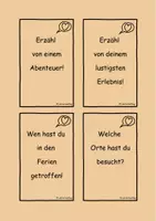 Vorschau - Aufgabenkarten - 28 Impulse um über die Ferien zu sprechen - Ferienrückblick (rot) - Seite 2