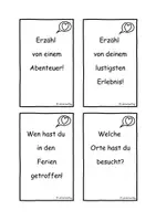 Vorschau - Aufgabenkarten - 28 Impulse um über die Ferien zu sprechen - Ferienrückblick (weiß) - Seite 2