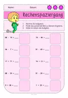 Vorschau - Arbeitsblätter - digitaler und analoger Rechenspaziergang Herbst ZR100 Addition und Subtraktion (mit QR-Codes) - Seite 3