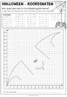 Vorschau - Arbeitsblätter - Halloween Mathematik – Koordinatensystem Arbeitsblätter und Figuren zeichnen | 4-fach differenziert - Seite 2