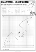 Vorschau - Arbeitsblätter - Halloween Mathematik – Koordinatensystem Arbeitsblätter und Figuren zeichnen | 4-fach differenziert - Seite 3